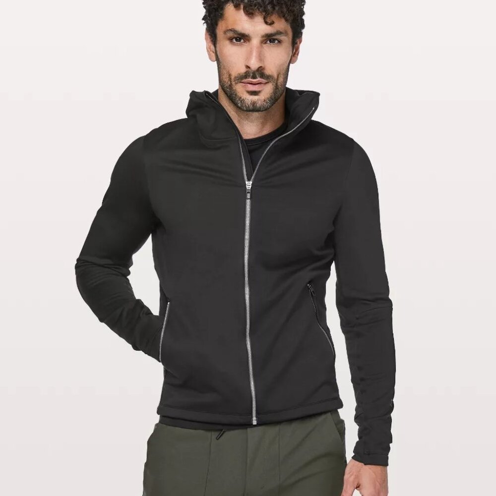 Lululemon Fleece Back Soft Shell Men's Jacket Bla… - image 1